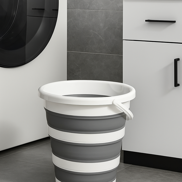Balde Dobrável de Silicone 10L – Praticidade, economia de espaço e versatilidade
