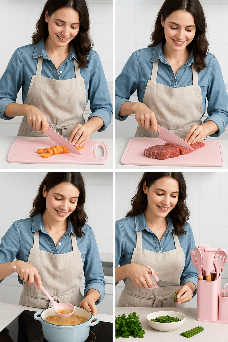 Kit Utensílios de Cozinha 19 Peças