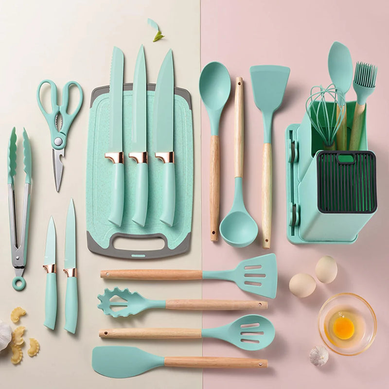Kit Utensílios de Cozinha 19 Peças