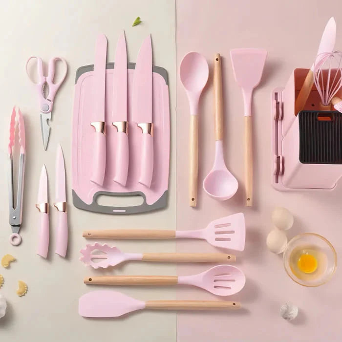 Kit Utensílios de Cozinha 19 Peças